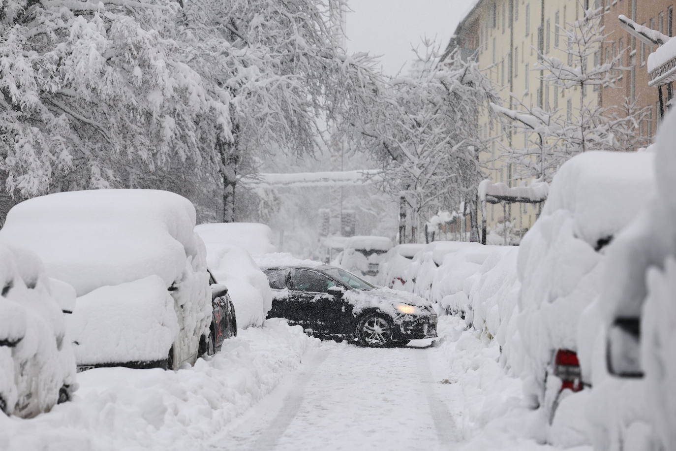 Múnich, sepultada bajo la nieve