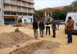 El inicio de las catas en el solar de Marqués de Campo.