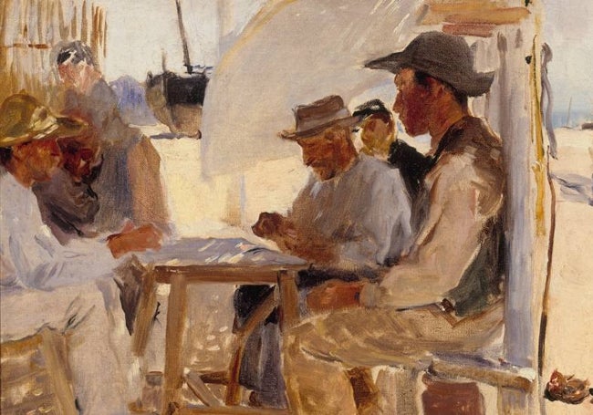 'Jugadores de cartas', de Sorolla, también forma parte de los fondos de la Cámara.