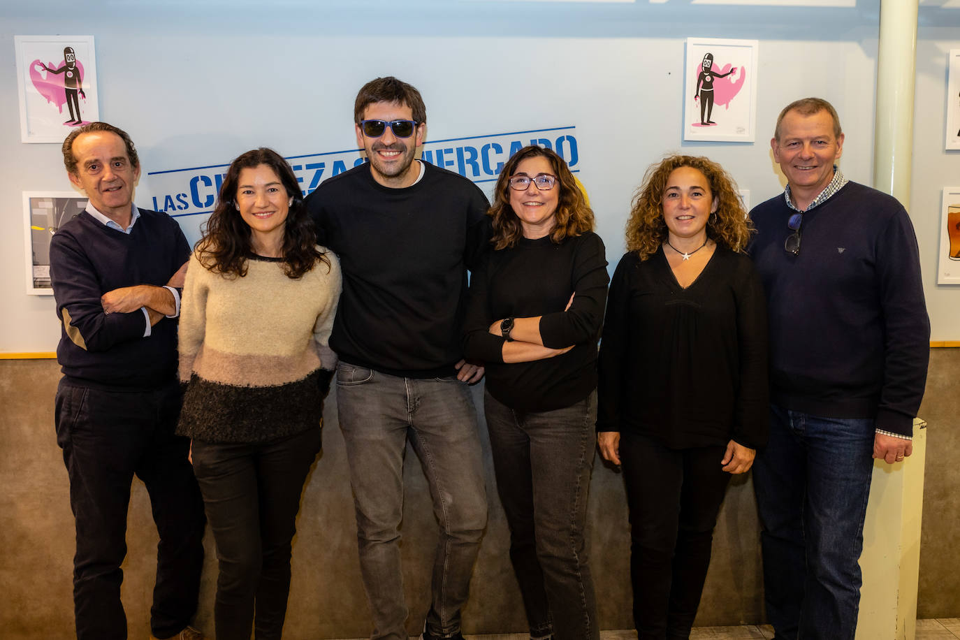 Paco Valls, Angela Valero de Palma, David de Limón, Anabel y Begoña Navas y Christian Jardel.