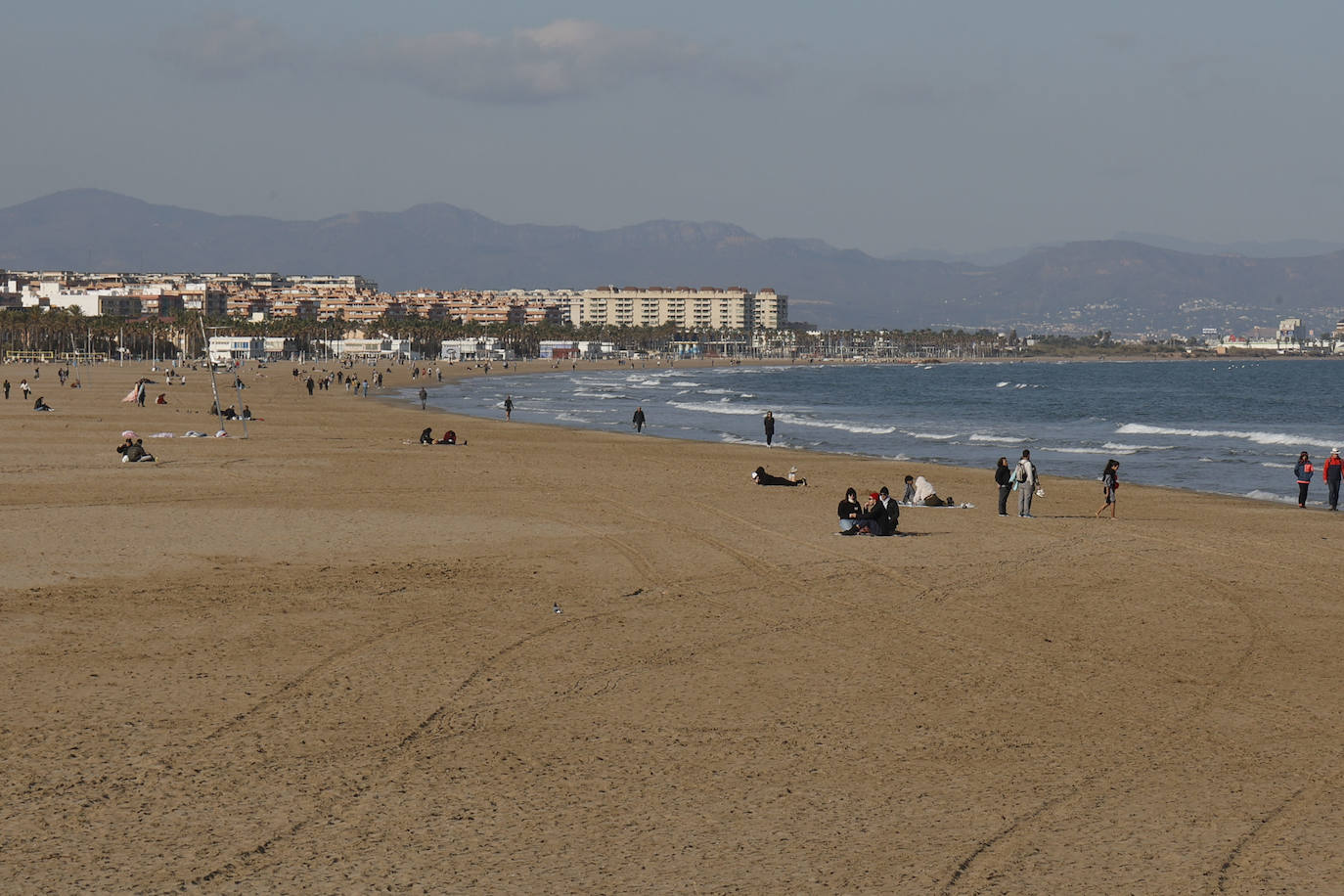 Playa de Valencia, este miércoles.