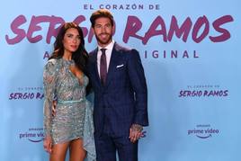 Sergio Ramos y Pilar Rubio, en la presentación del documental del futbolista.