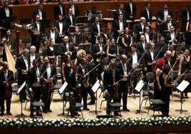 La Orquesta de Valencia en el concierto de reapertura del Palau de la Música.