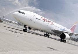 Un avión de la aerolínea Iberia.