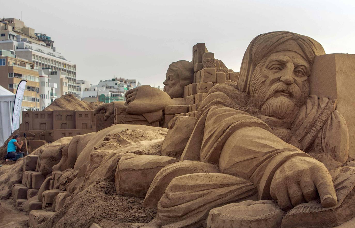 El original Belén de Arena de Las Palmas de Gran Canaria vuelve a sorprender