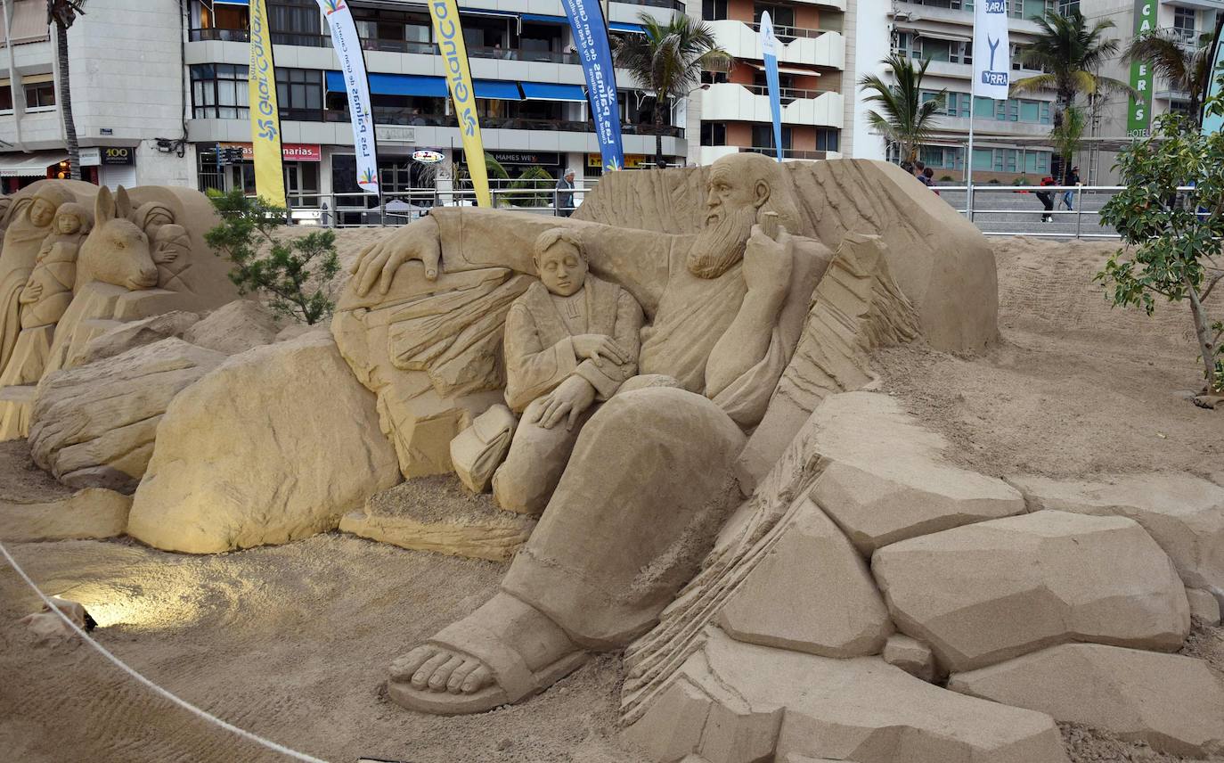 El original Belén de Arena de Las Palmas de Gran Canaria vuelve a sorprender