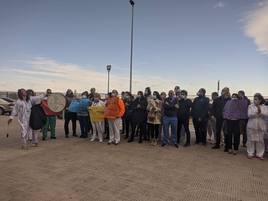 Protesta de los trabajadores a principios de año.