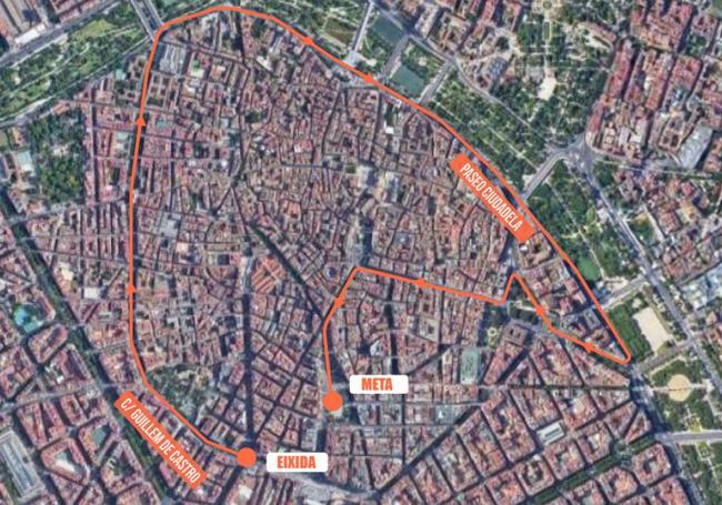 Recorrido de la San Silvestre 2023.