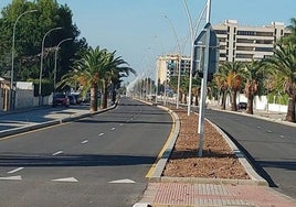 Bulevard donde ha tenido lugar el accidente mortal del joven de Gandia.