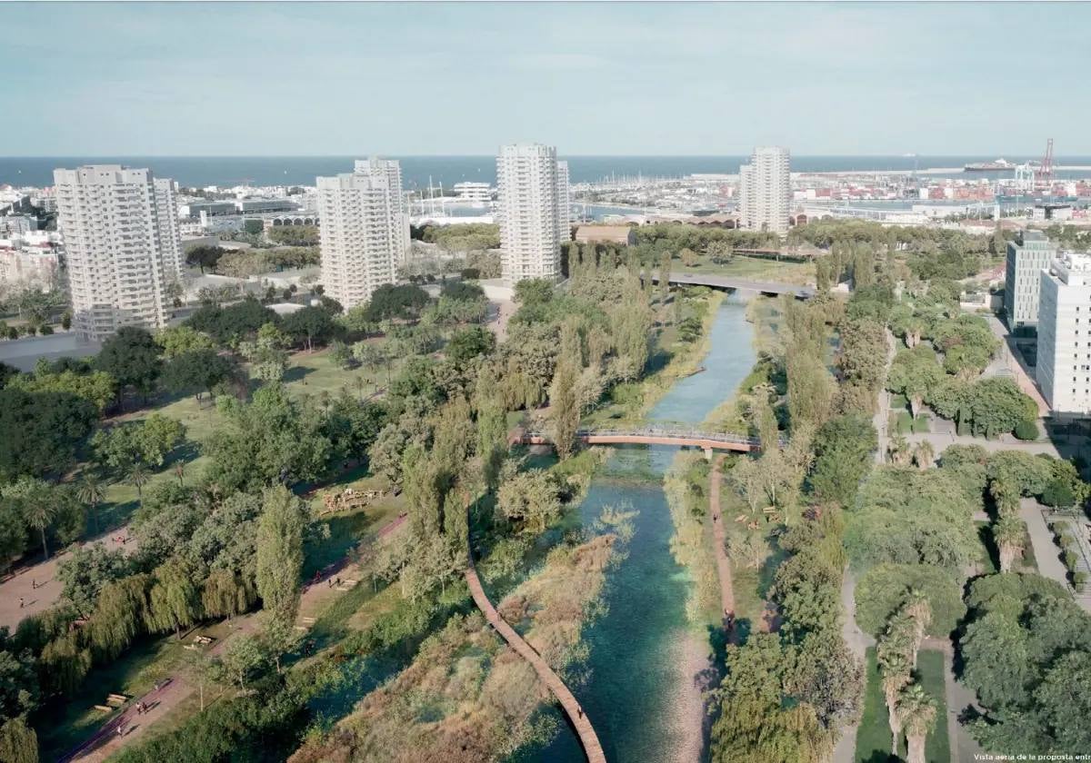 Figuración virtual del futuro Parque de Desembocadura.