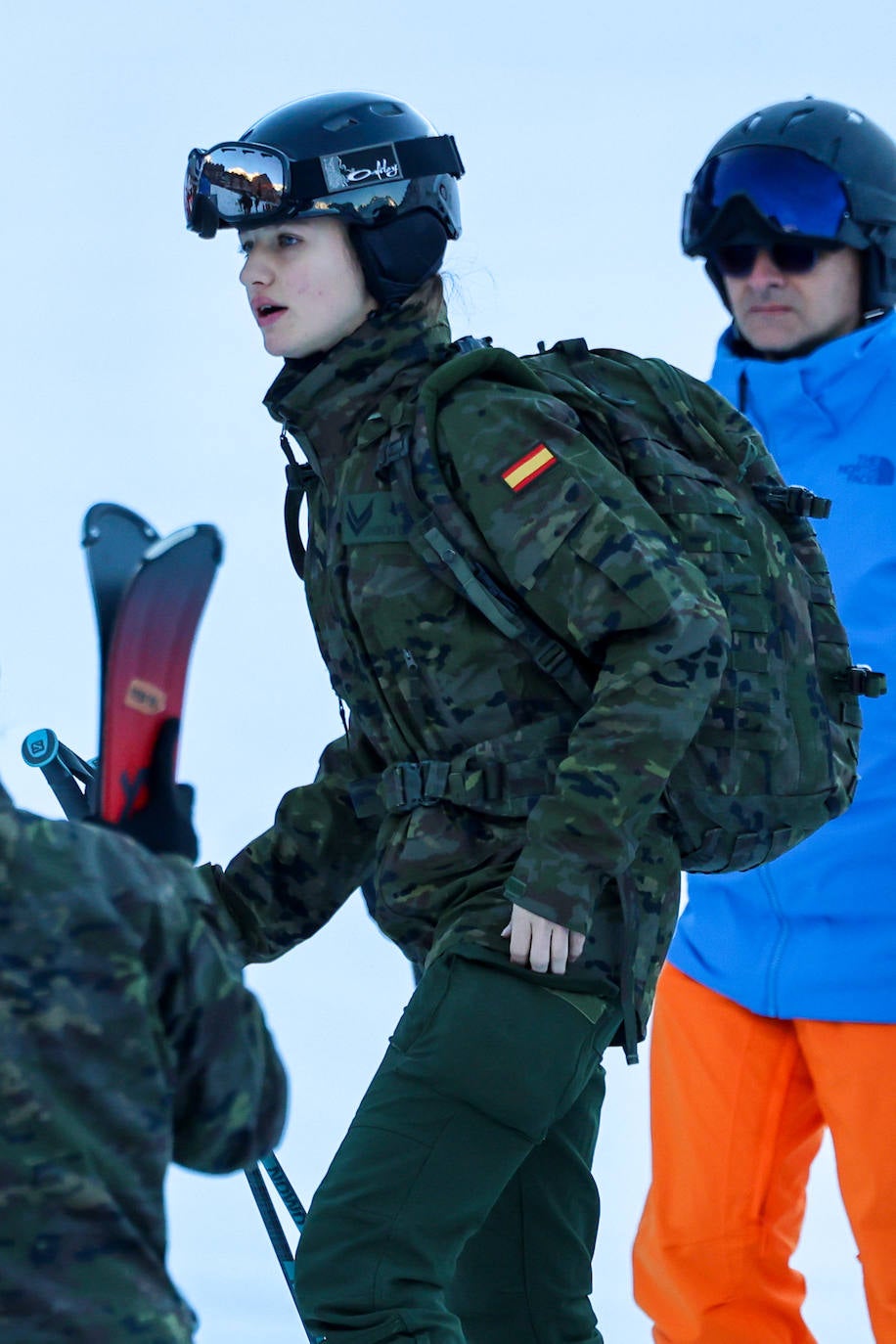 La princesa Leonor, de maniobras en la nieve