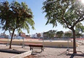 Las obras del espacio deportivo.