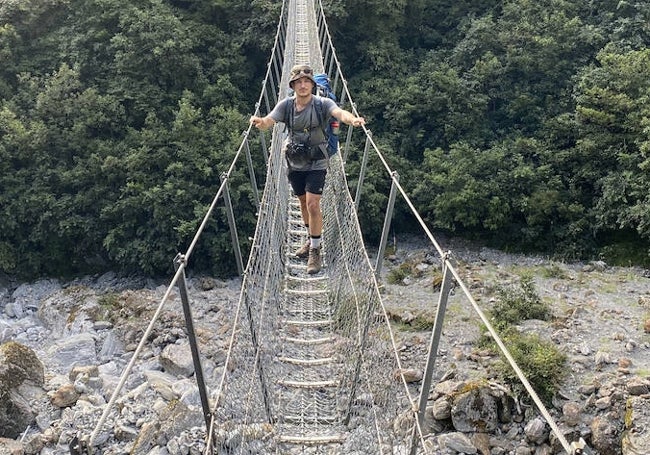 David Mayo, disfrutando de los impresionantes parajes de Nueva Zelanda.