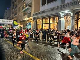 Celebración de la carrera navideña.