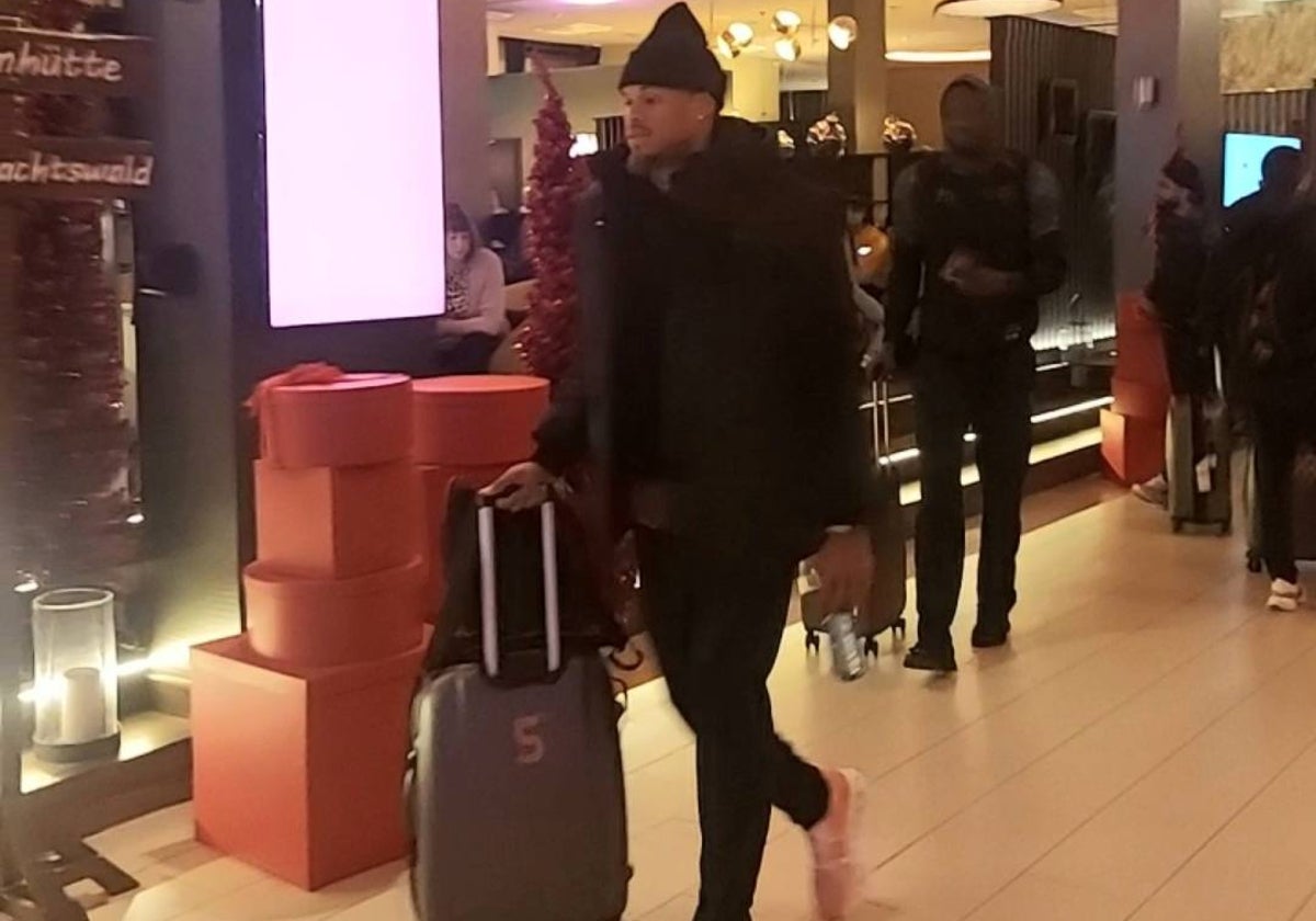 Justin Anderson, a la llegada del hotel de Múnich donde está alojado el Valencia Basket.