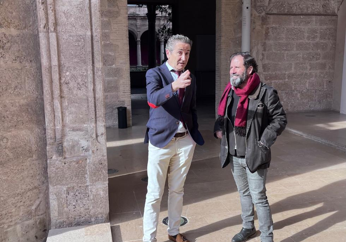 Nicolás Bugeda, nuevo gerente del Consorcio de Museos, y Vicente Samper, que ejerce temporalmente las tareas de la dirección artística del Centro del Carmen.