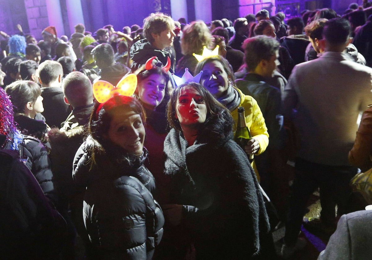 Celebración de Nochevieja en la plaza del Ayuntamiento de Valencia, en una edición anterior.