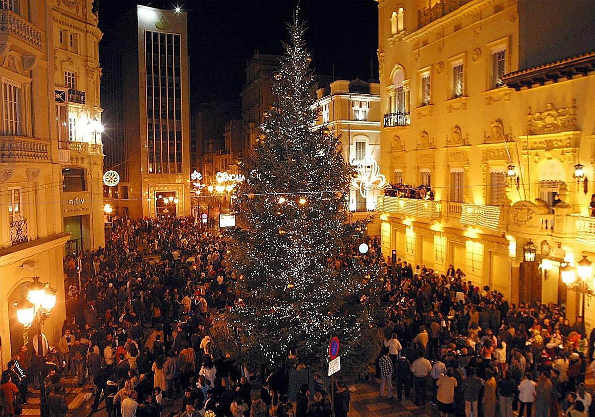 Celebración Nochevieja en la Puerta del Sol. Imagen de archivo.