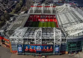 Imagen aérea del estadio de Old Trafford.