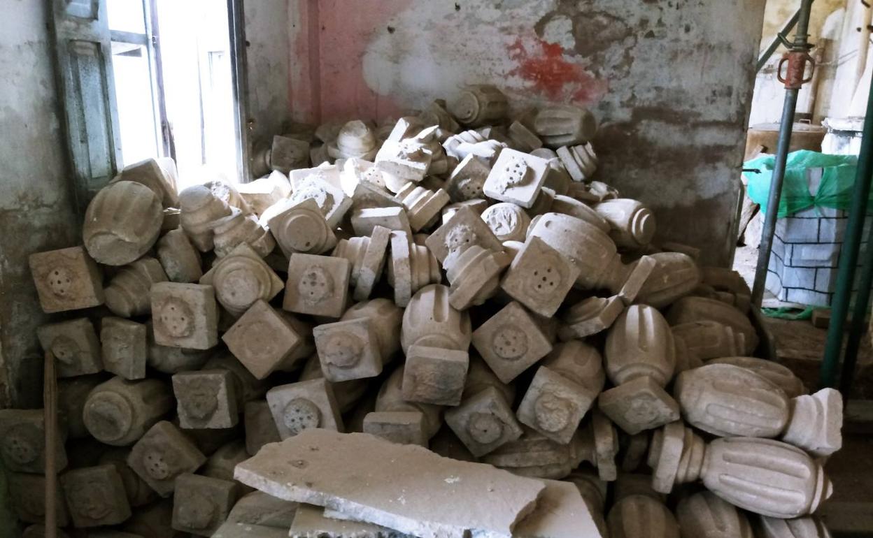 Parte del almacén municipal en Borbotó. 