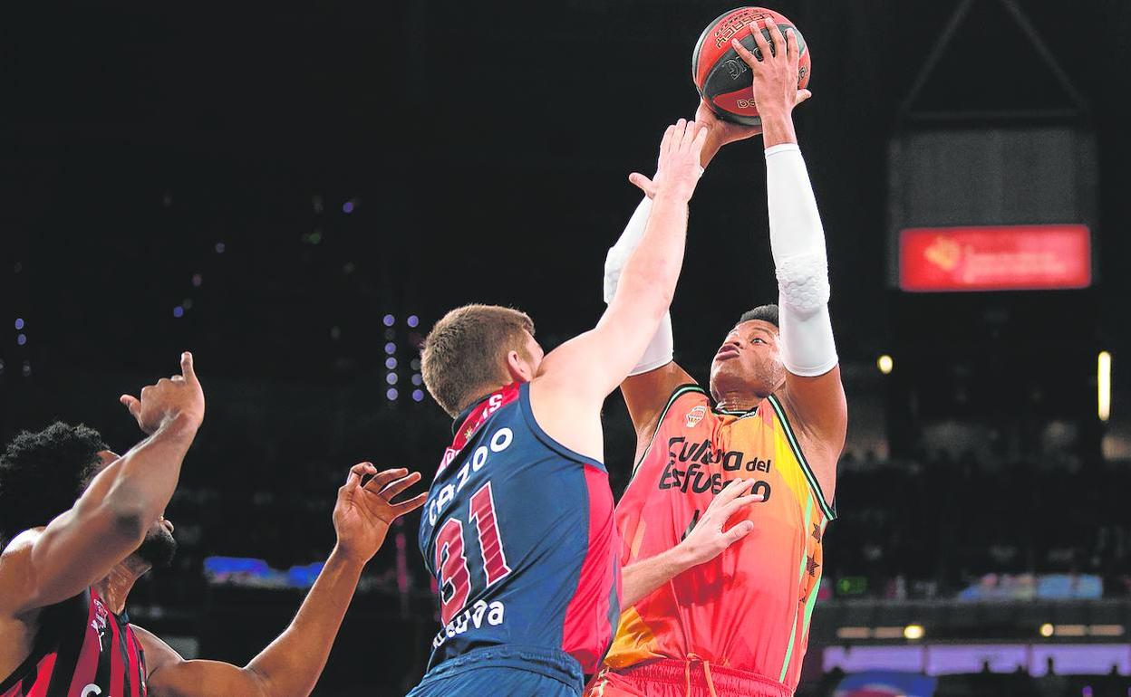 Rivero, durante el partido contra el Baskonia. 