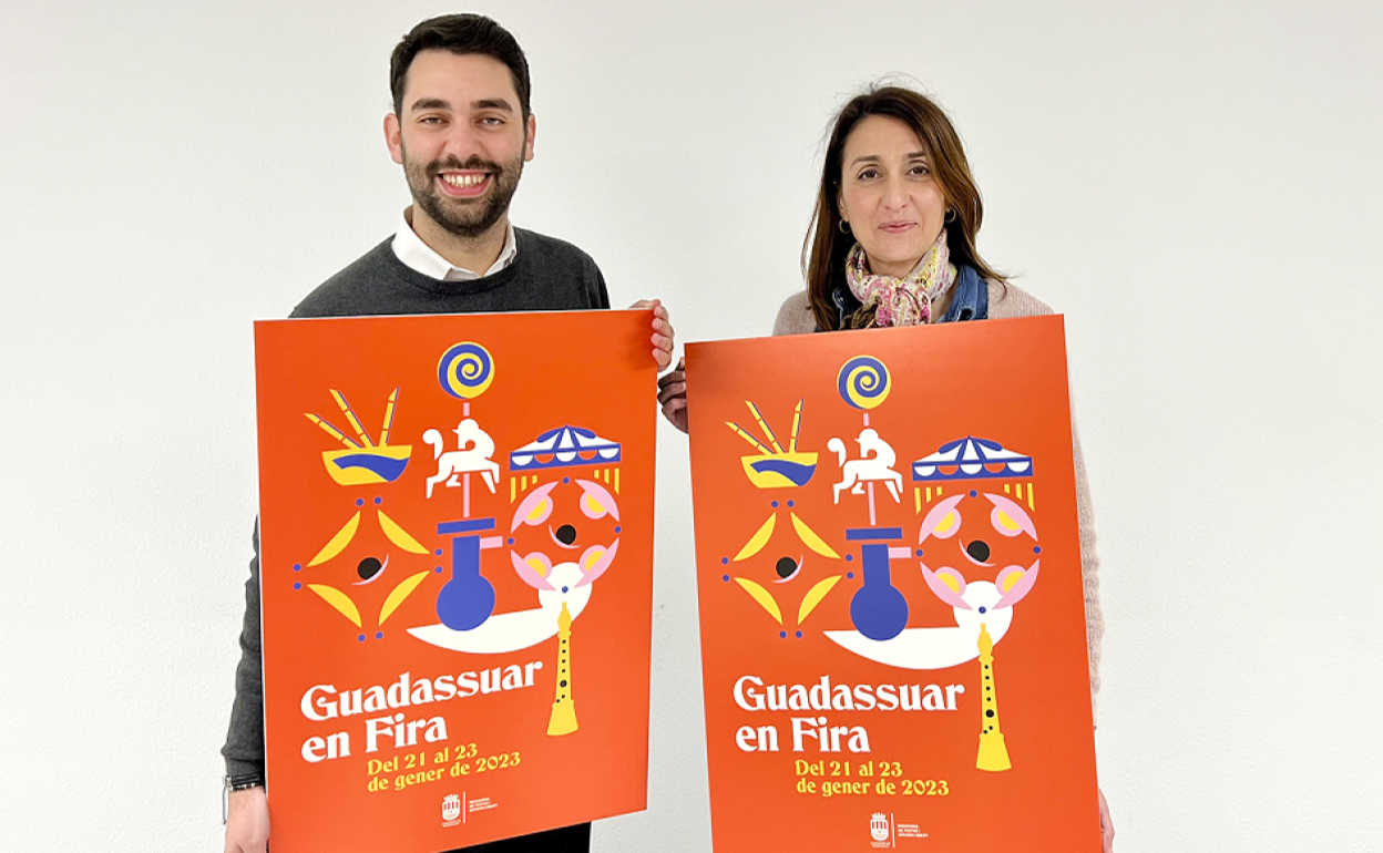 Cartel para anunciar las fiestas de Guadassuar. 