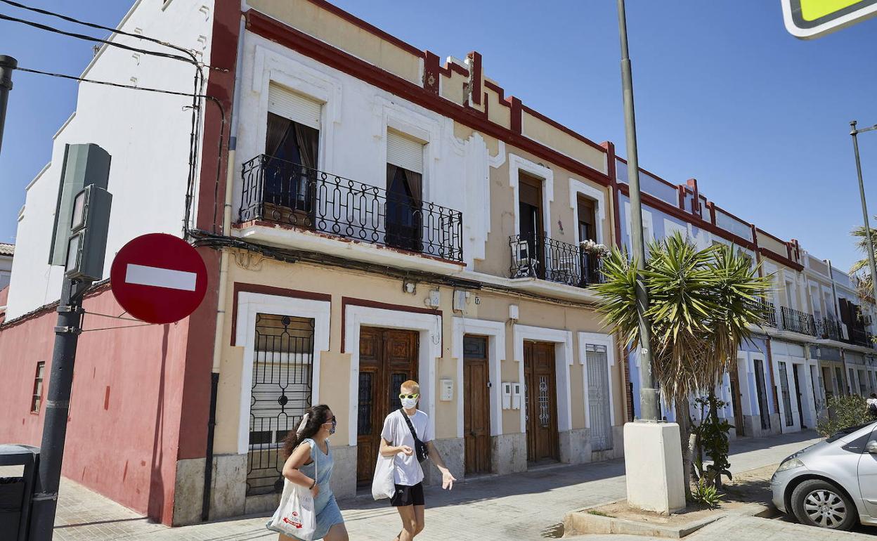 Viviendas del barrio del Cabanyal. 