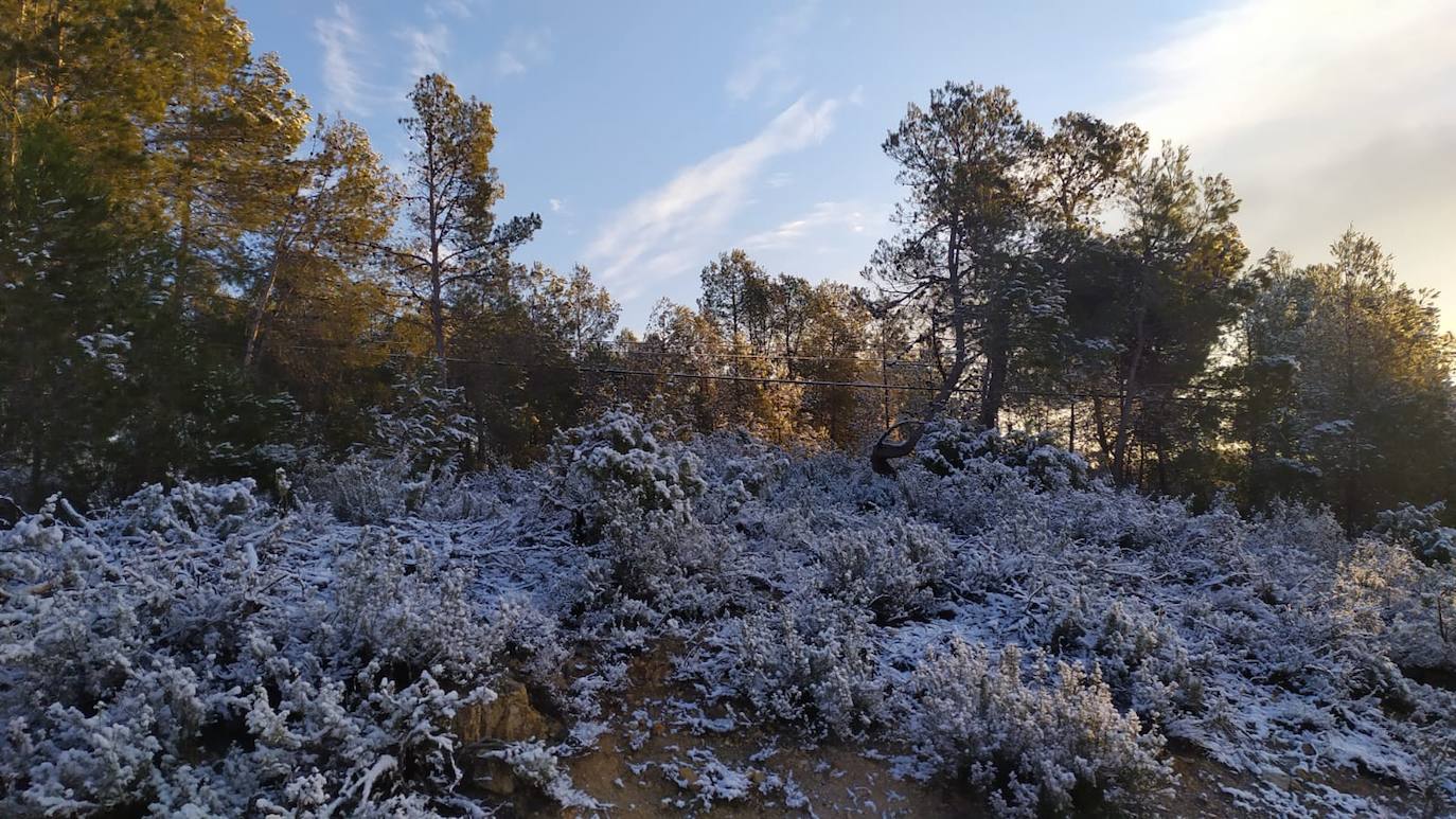 Fotos: La nieve llega al interior de Valencia