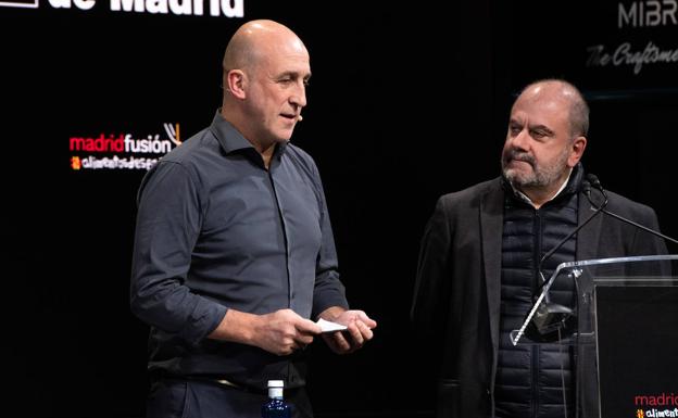 Aitor Arregi, junto a Benjamín Lana, Director General de Vocento Gastronomía y Vicepresidente de Madrid Fusión. 