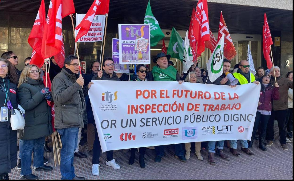 Protesta de los inspectores de Trabajo. 