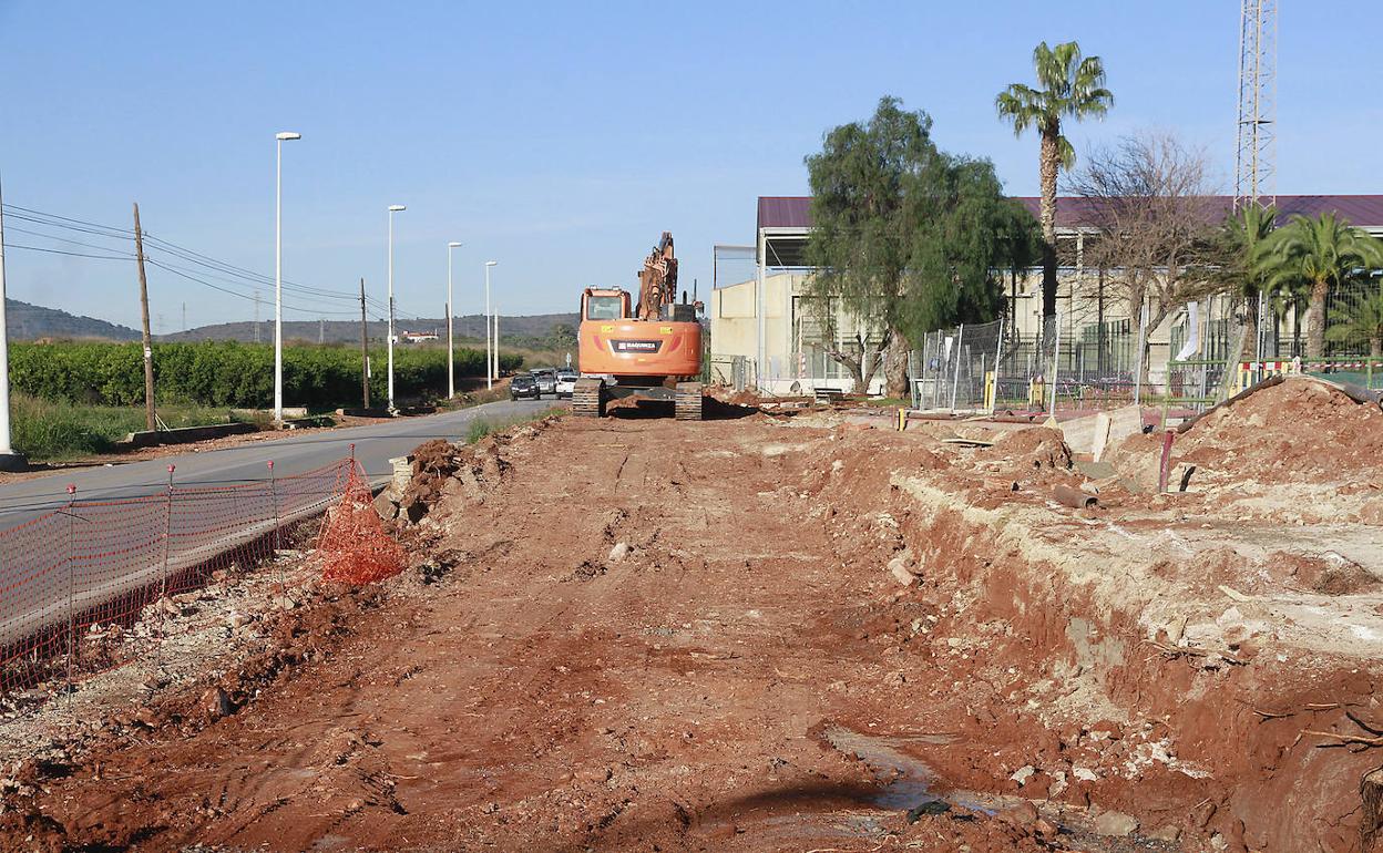 Las obras que se están realizando en el terreno. 