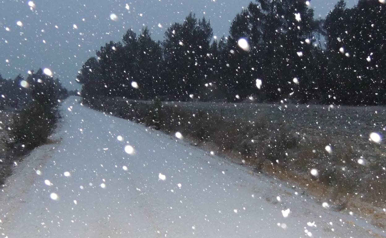 Nieve en el interior de Valencia.