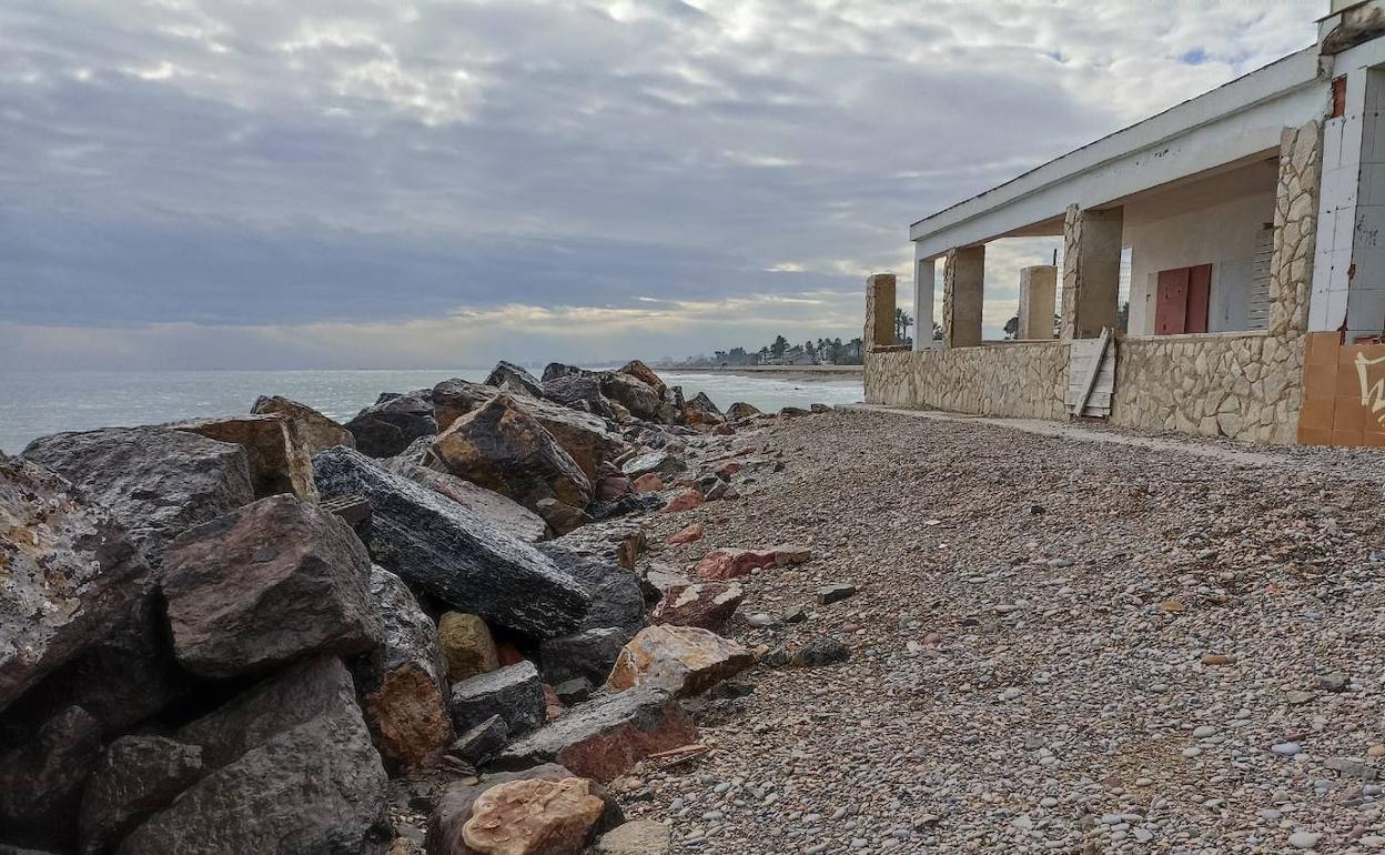 Algunas de las viviendas más cercanas al mar. 