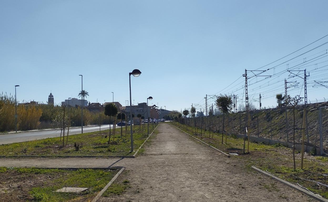 Zona verde en Carcaixent.