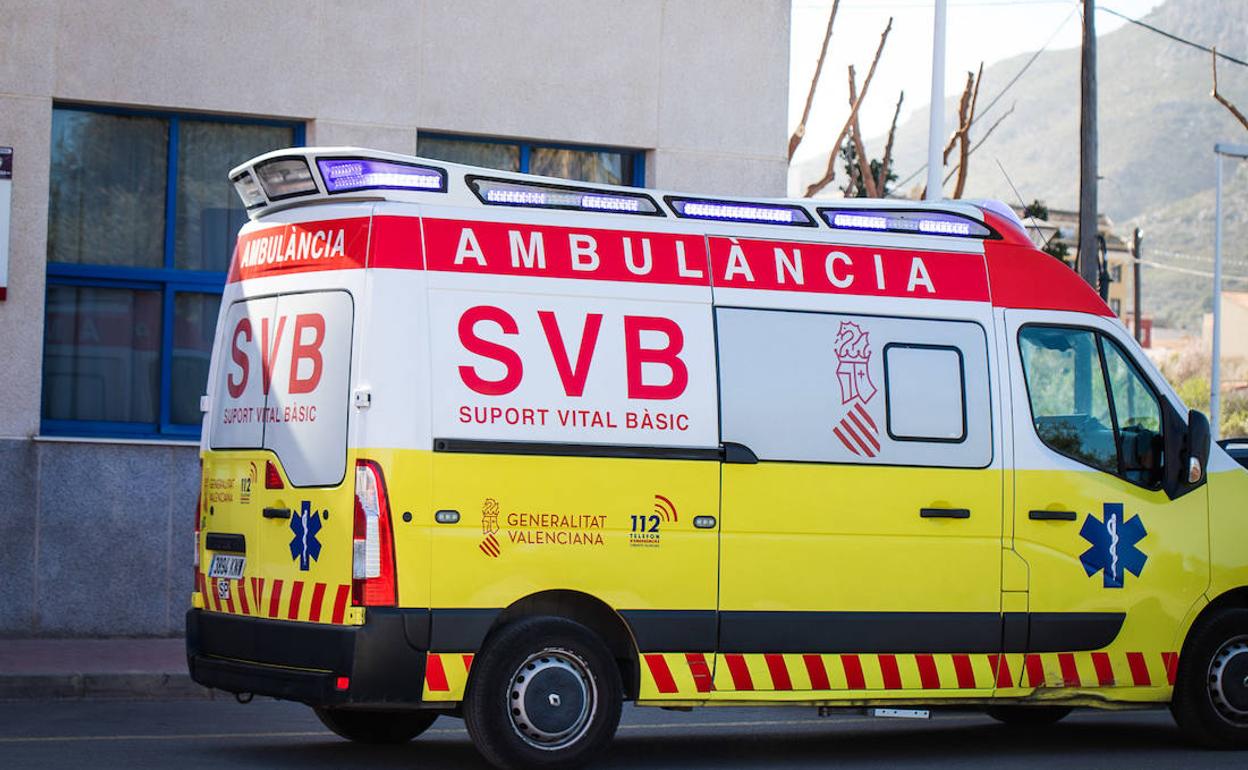 Una ambulancia de Soporte Vital Básico. 