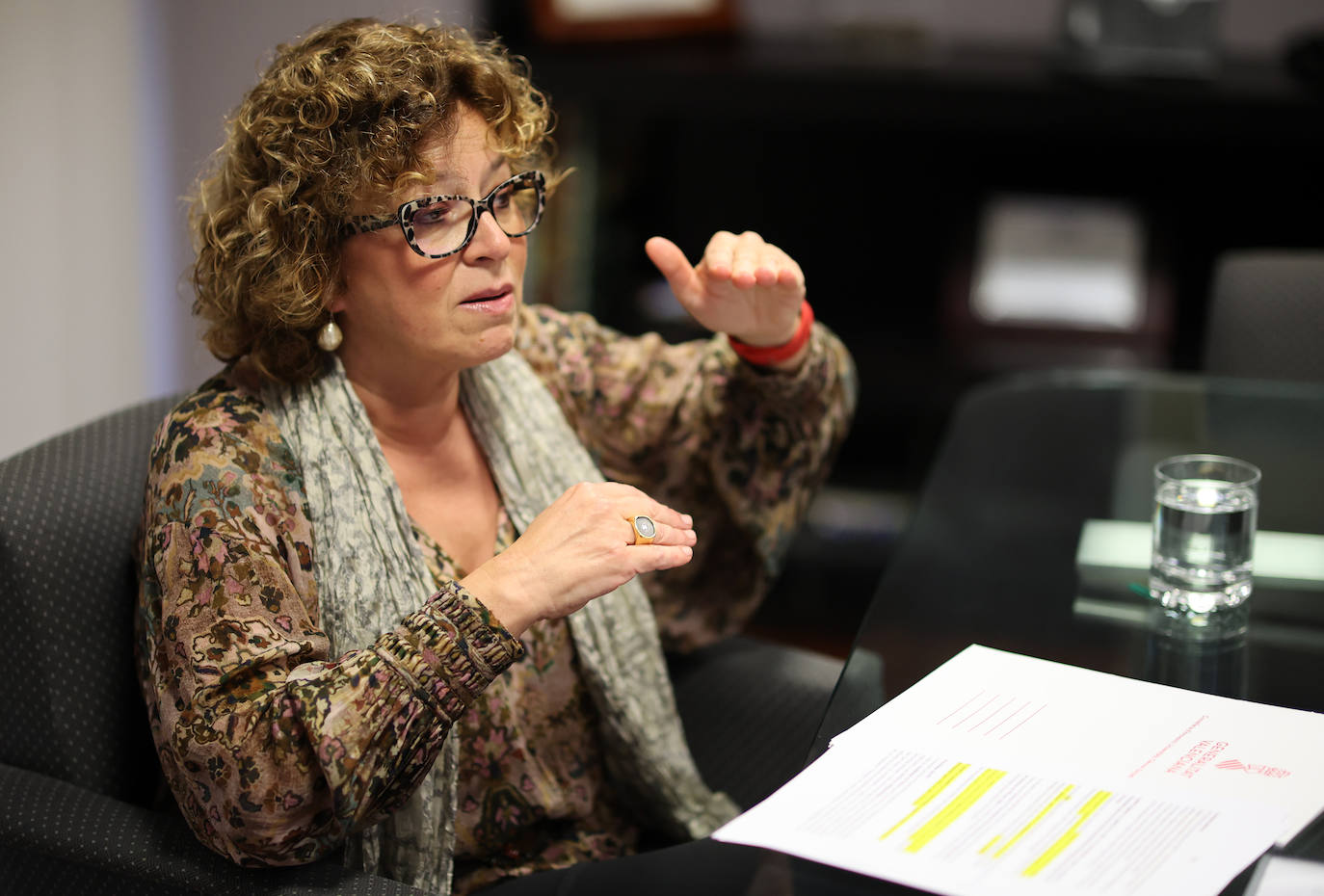 Josefina Bueno, durante la entrevista en las instalaciones de LAS PROVINCIAS. 