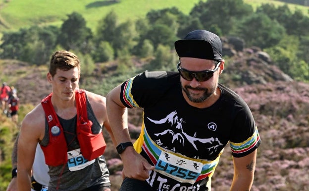 Xavi Guinot, montañista del club durante una carrera. 