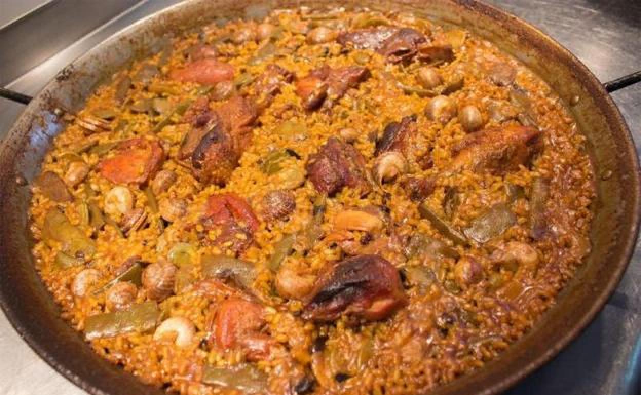 Paella valenciana.