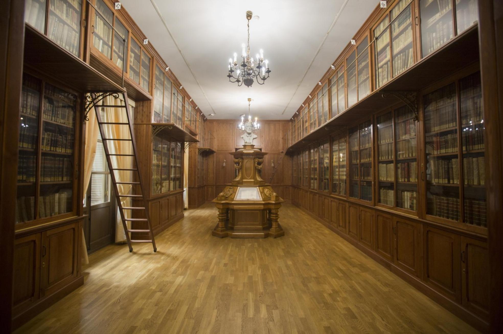 Custodia.Espectacular colección de librosen una de las salas del Palacio deCervelló. 