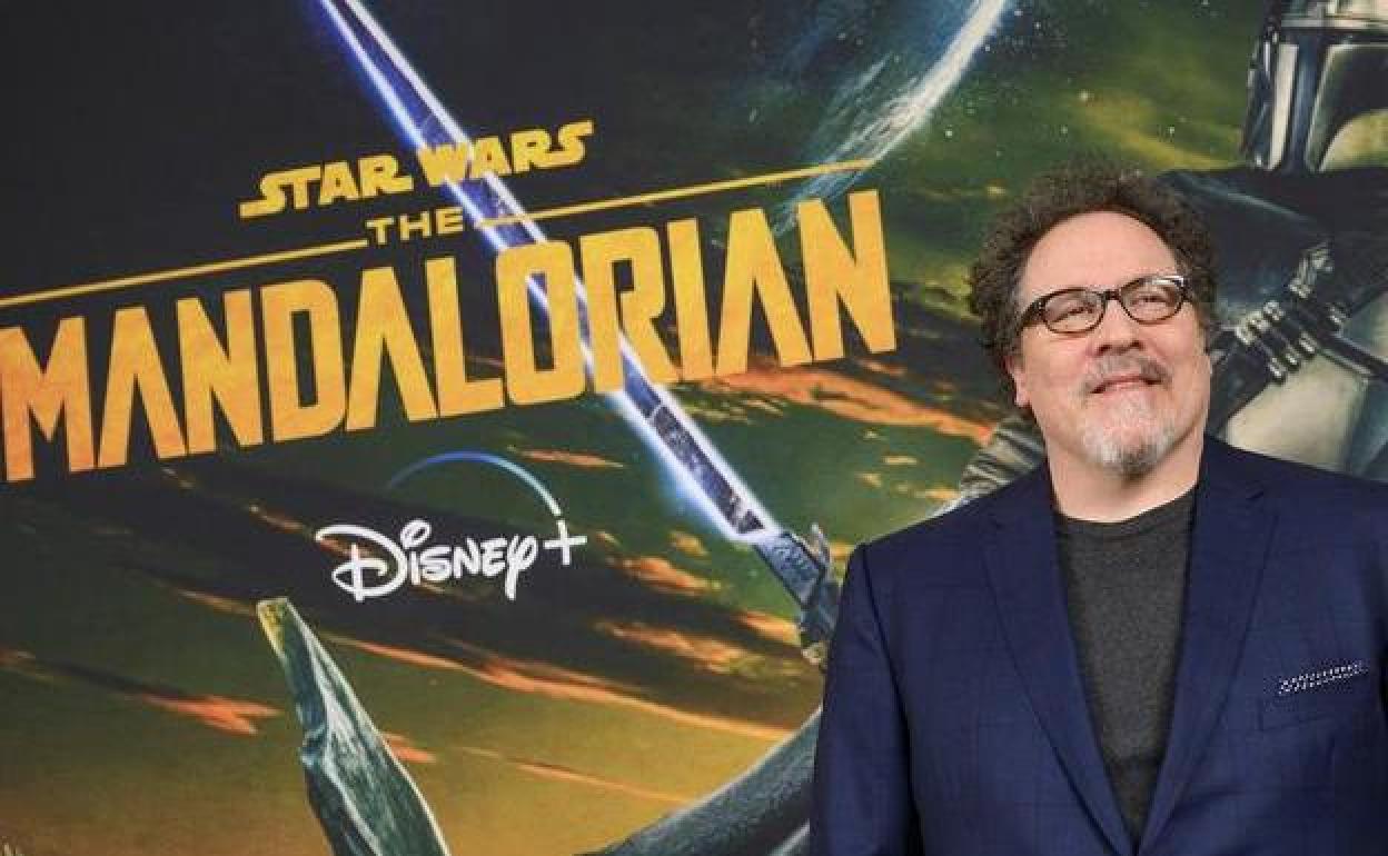 Jon Favreau, el pasado martes, en la presentación de la tercera temporada de 'The Mandalorian'.