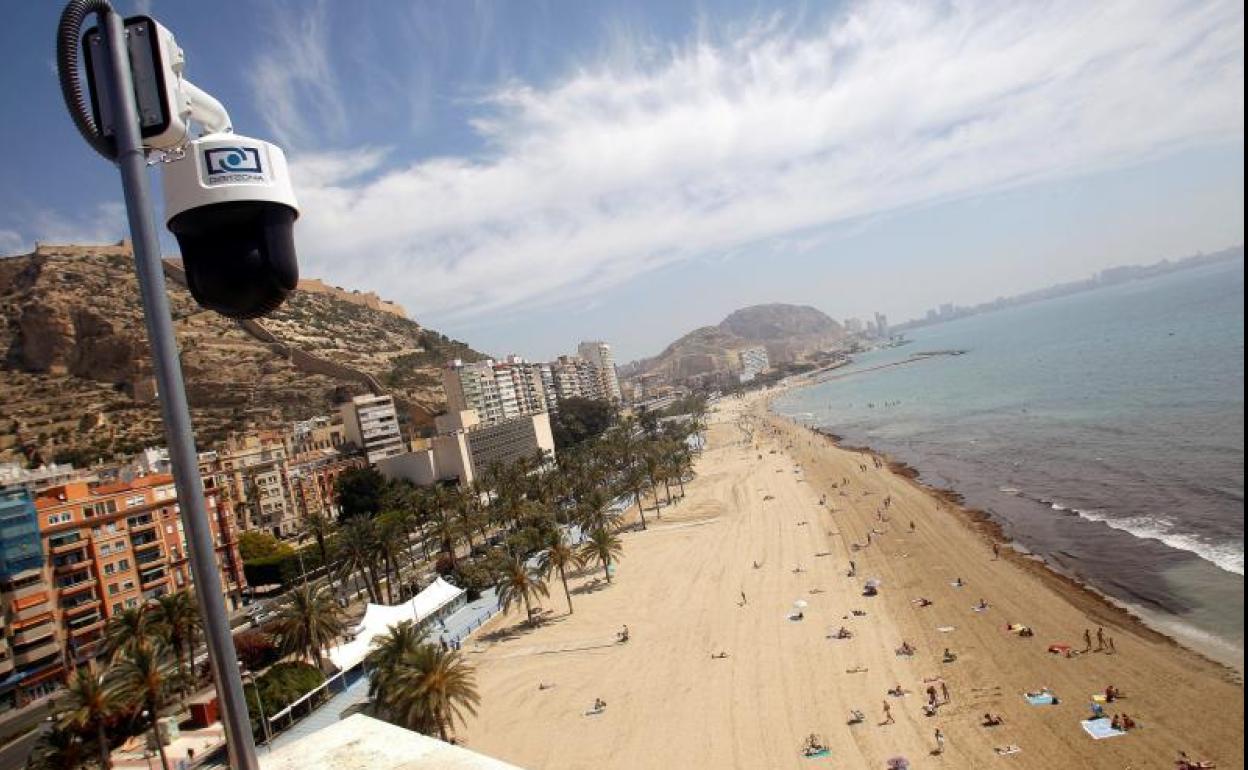 Playa del Postiguet de Alicante. 