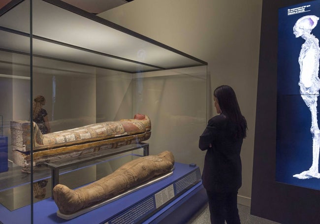 Imagen de la muestra 'Momias de Egipto' que aún se puede ver en CaixaForum Valencia.