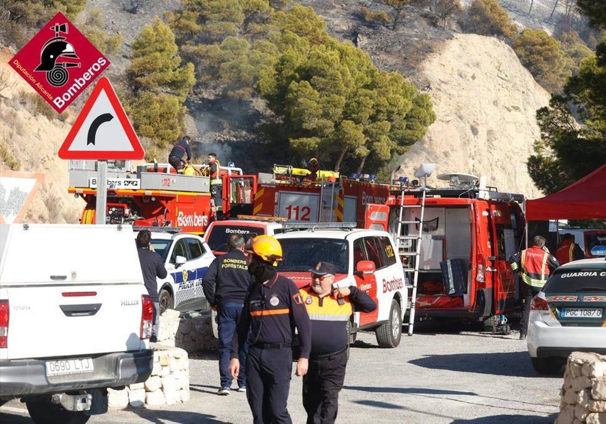 Fotos del incendio forestal en Altea