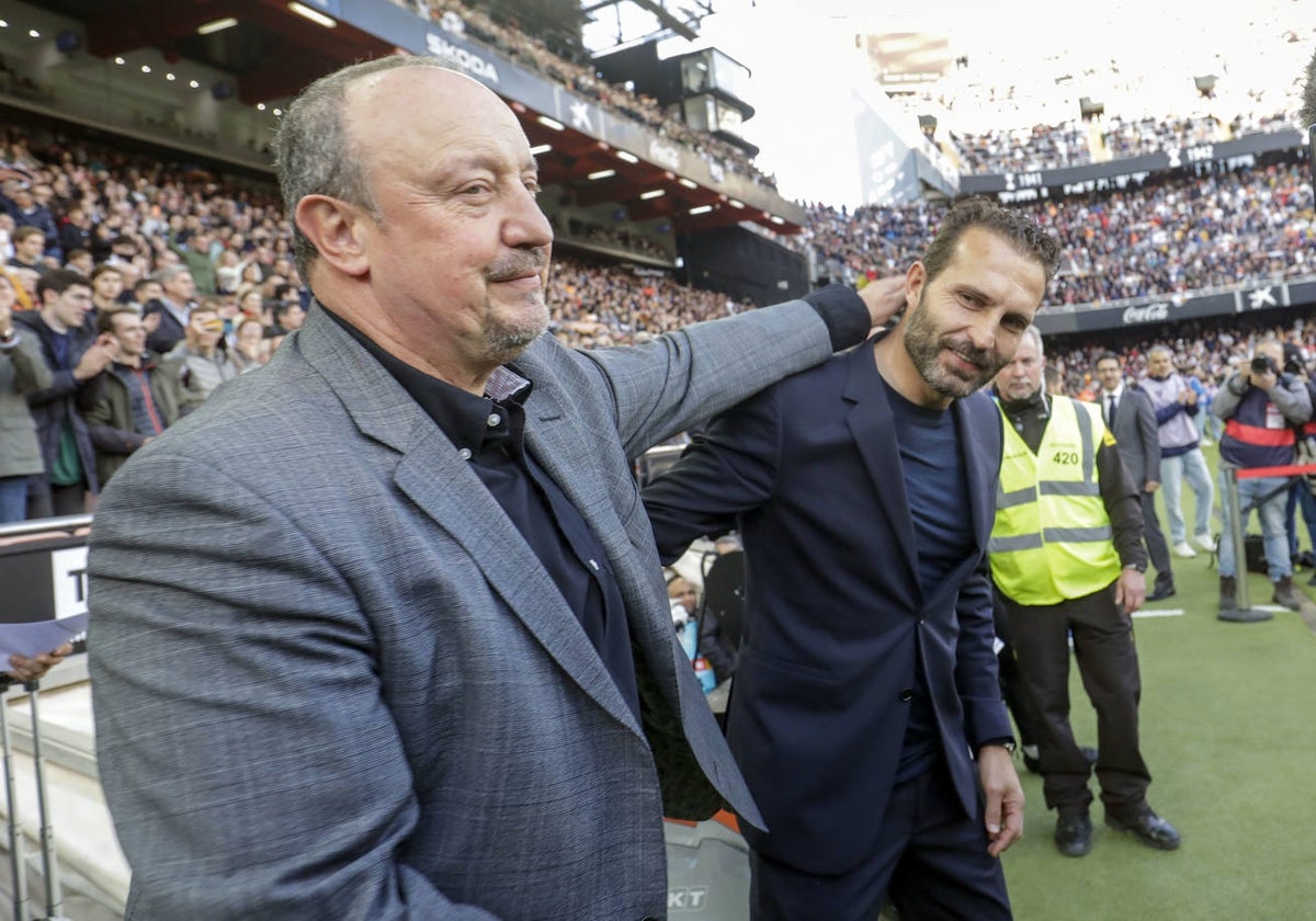 Benítez y Baraja, en el Valencia-Celta de noviembre.