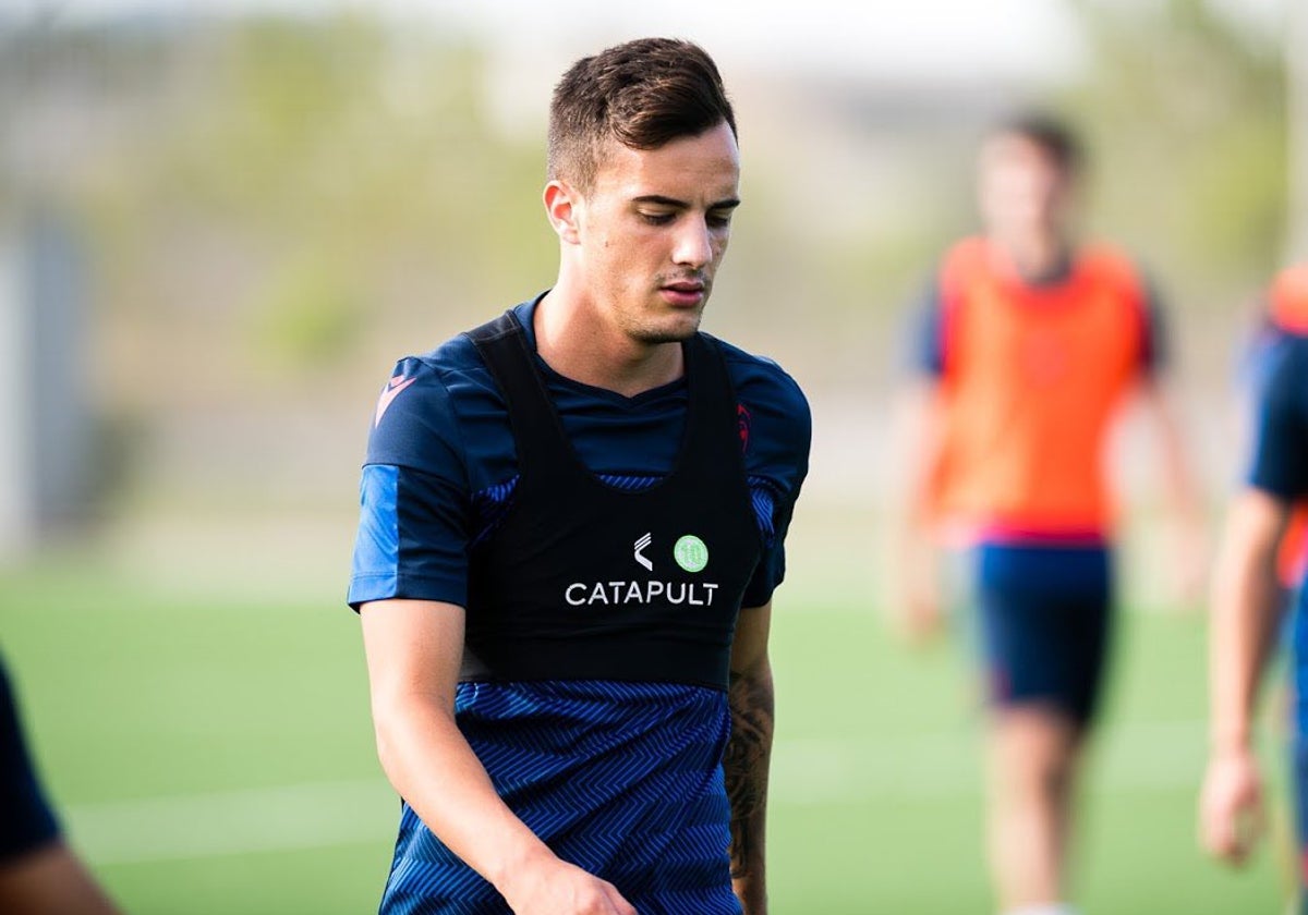 Álex Blesa durante una sesión de entrenamiento