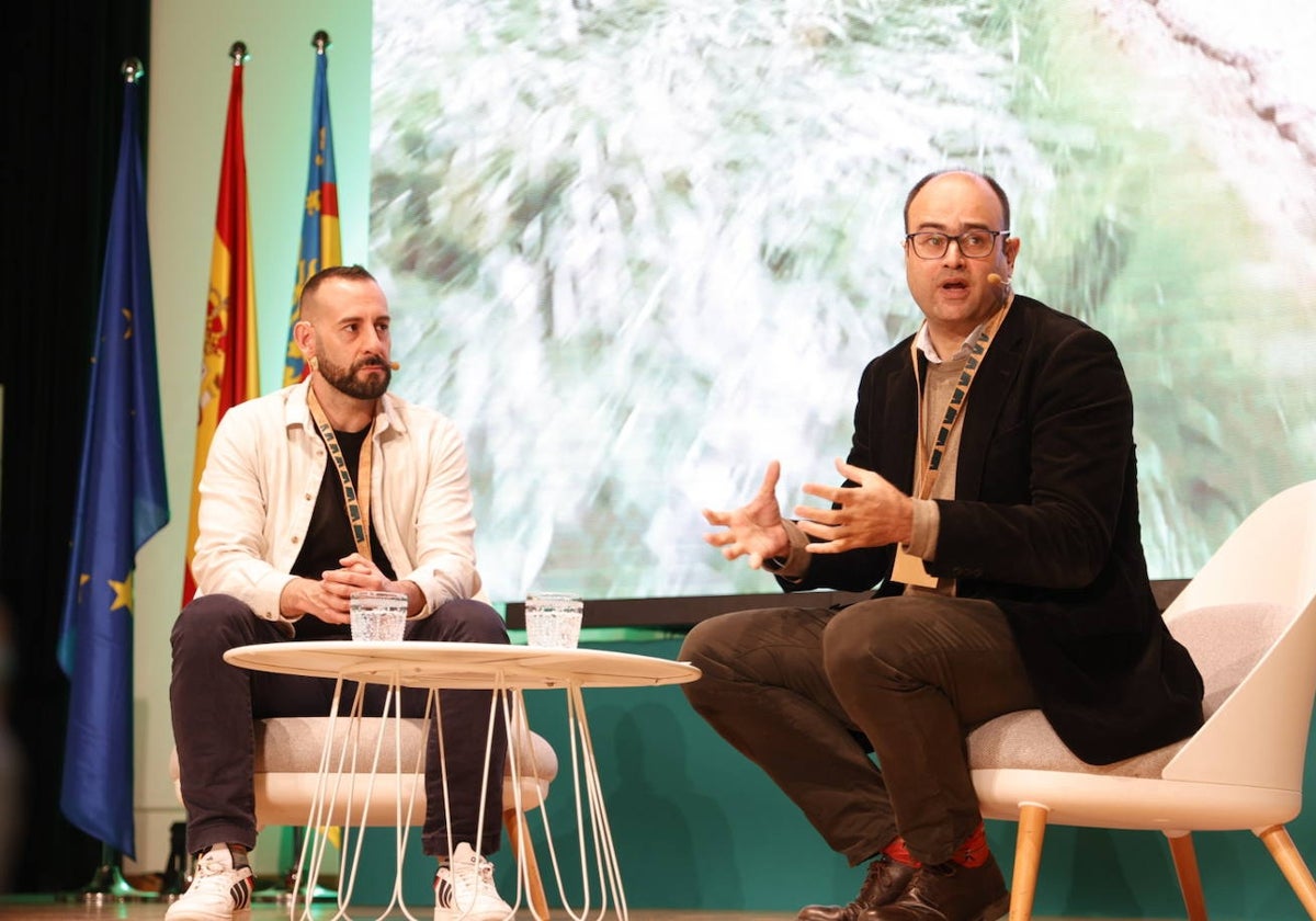 Juan Caballero y Francesc Arechavala, en el Palau de la Música.