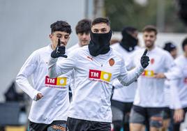 Hugo Duro, durante un entrenamiento.