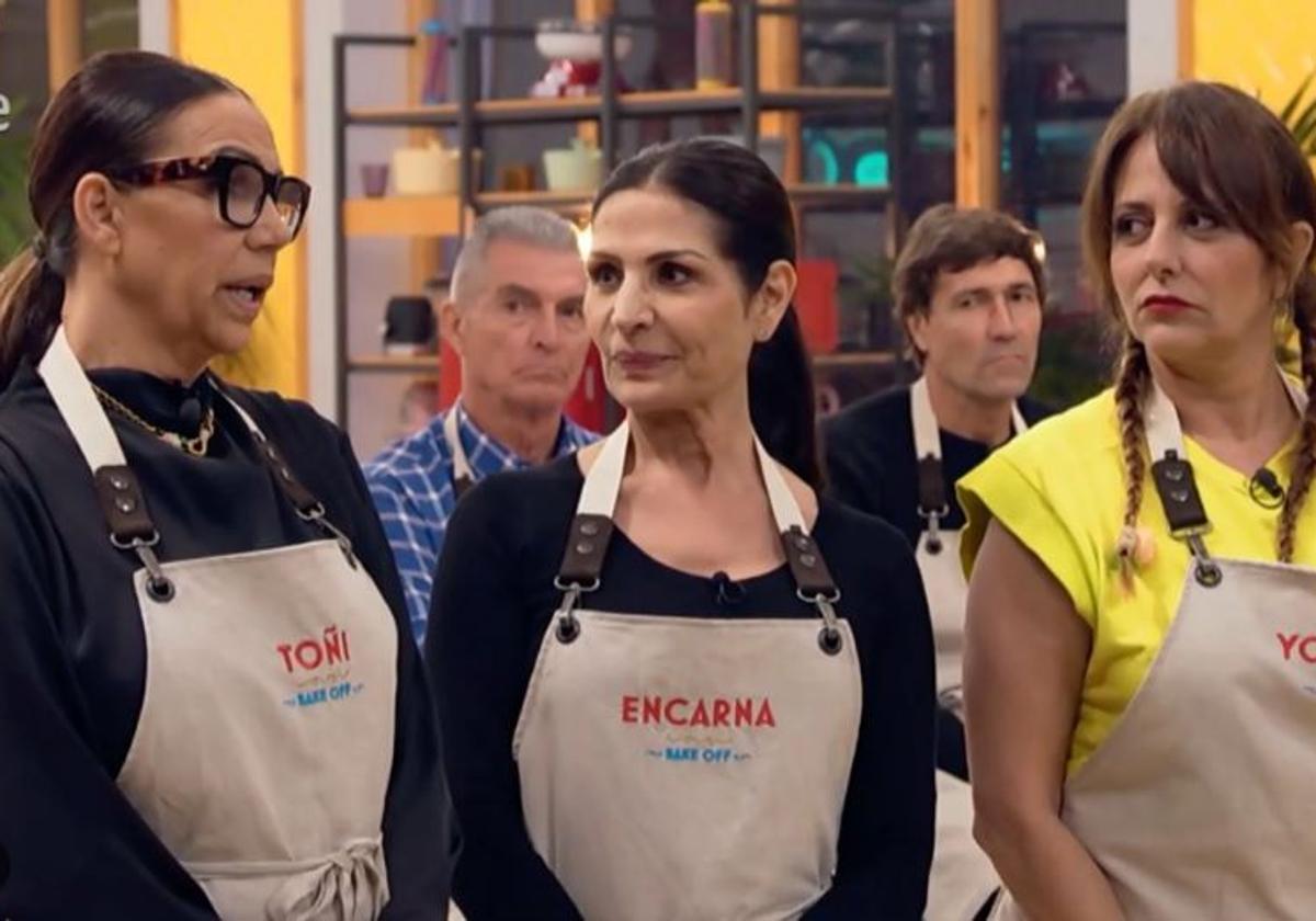 Toñi y Encarna Salazar, 'Azúcar Moreno', junto a Yolanda Ramos en 'Bake Off: Famosos al horno'.