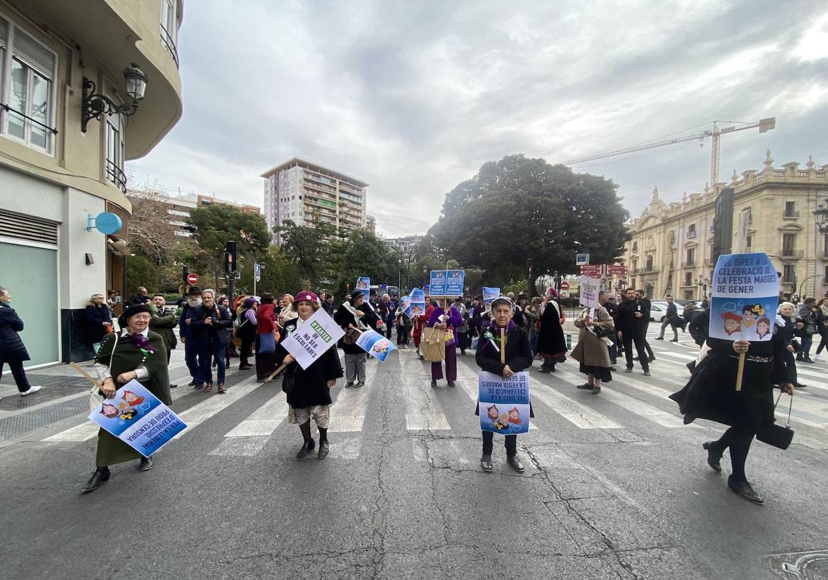 Manifestación de las Magas republicanas en Valencia