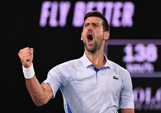 Djokovic, en el Open de Australia 2024.